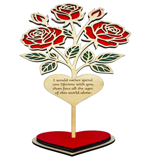 Personalised Rose Bouquet with Stand