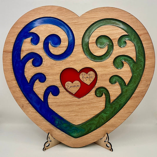 Personalised Koru Heart