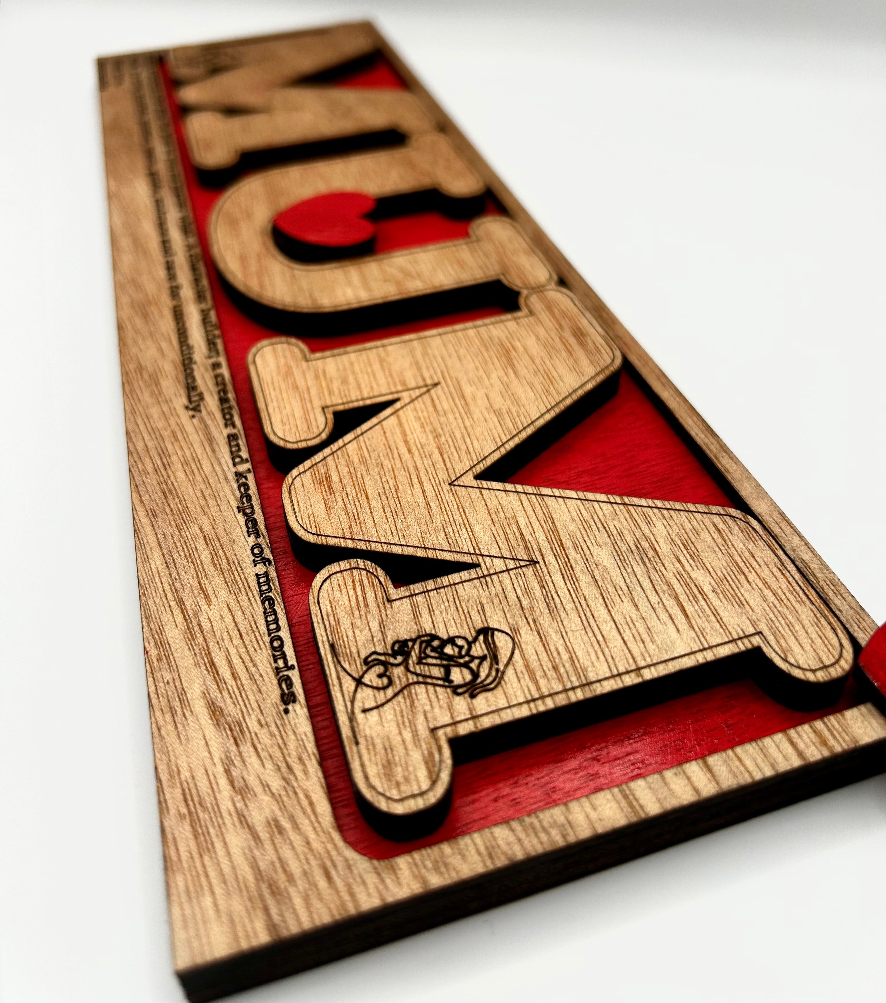 Personalised Mum Plaque |Hand-painted laser cut gift