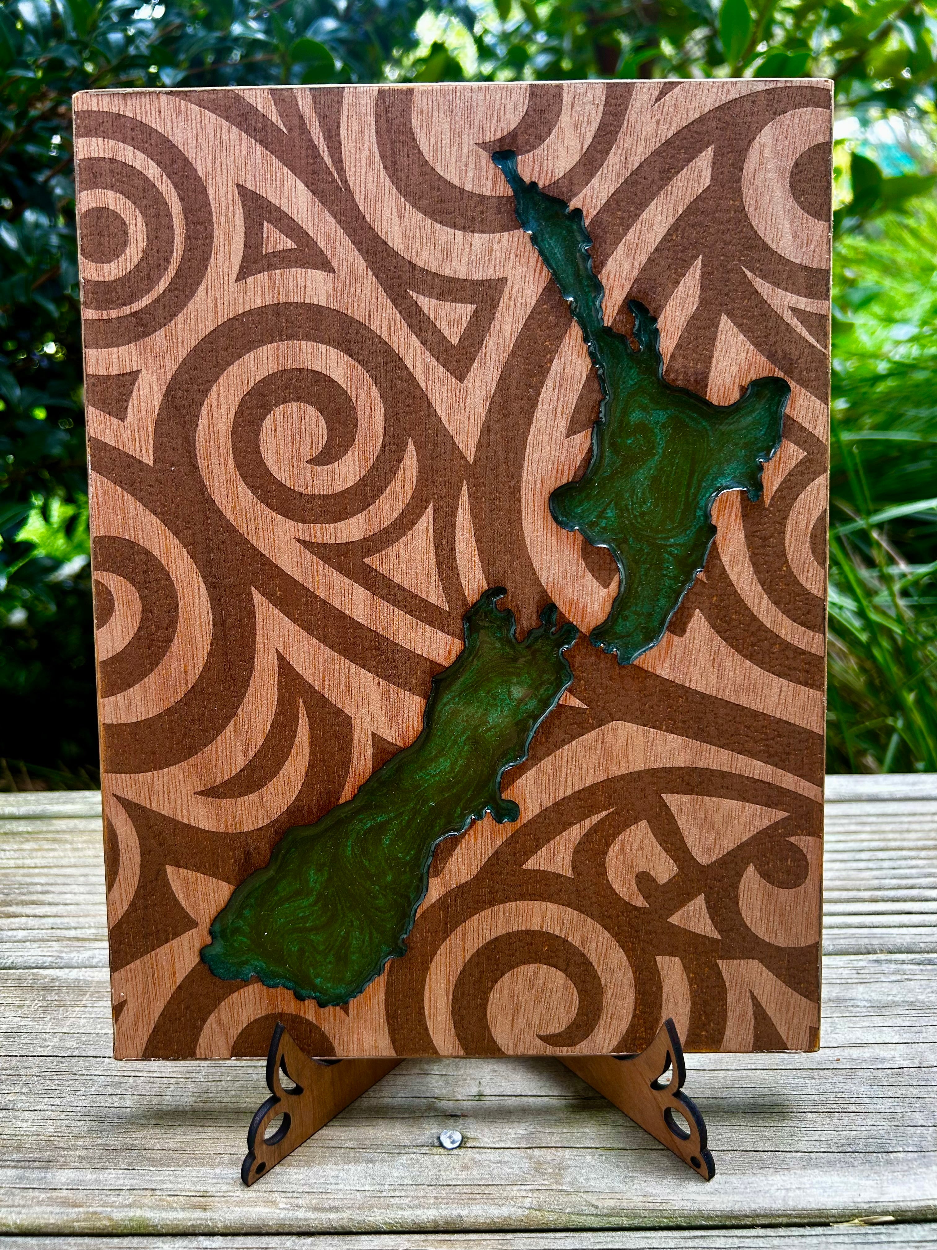 Aotearoa New Zealand Map Resin | NZ-Made Wall Art