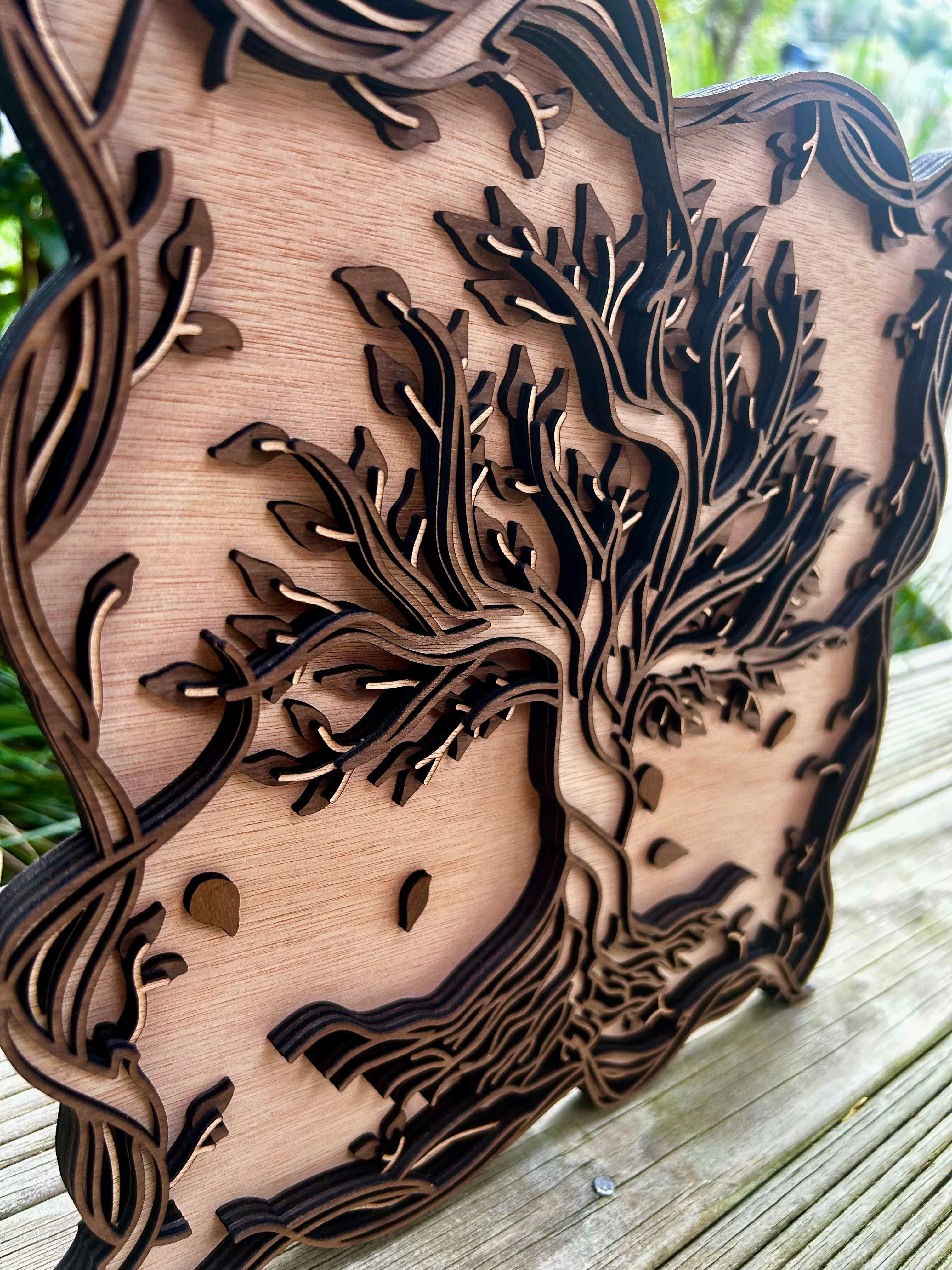 Tree of Life Wall Art - 4 Layer Plywood Decor | NZ Made