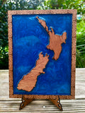 Aotearoa New Zealand Map Ocean | NZ-Made Wall Art