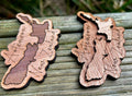 Aotearoa NZ Fridge Magnet | Laser-Cut Plywood | Set of 2