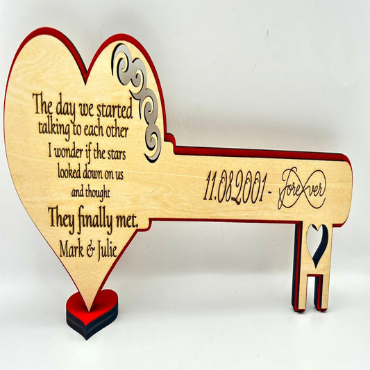 Custom Engraved Anniversary key