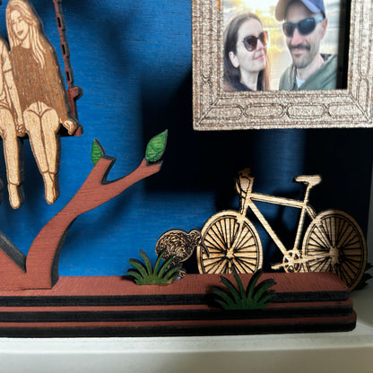 Personalised Love Story Shadow Box Frame