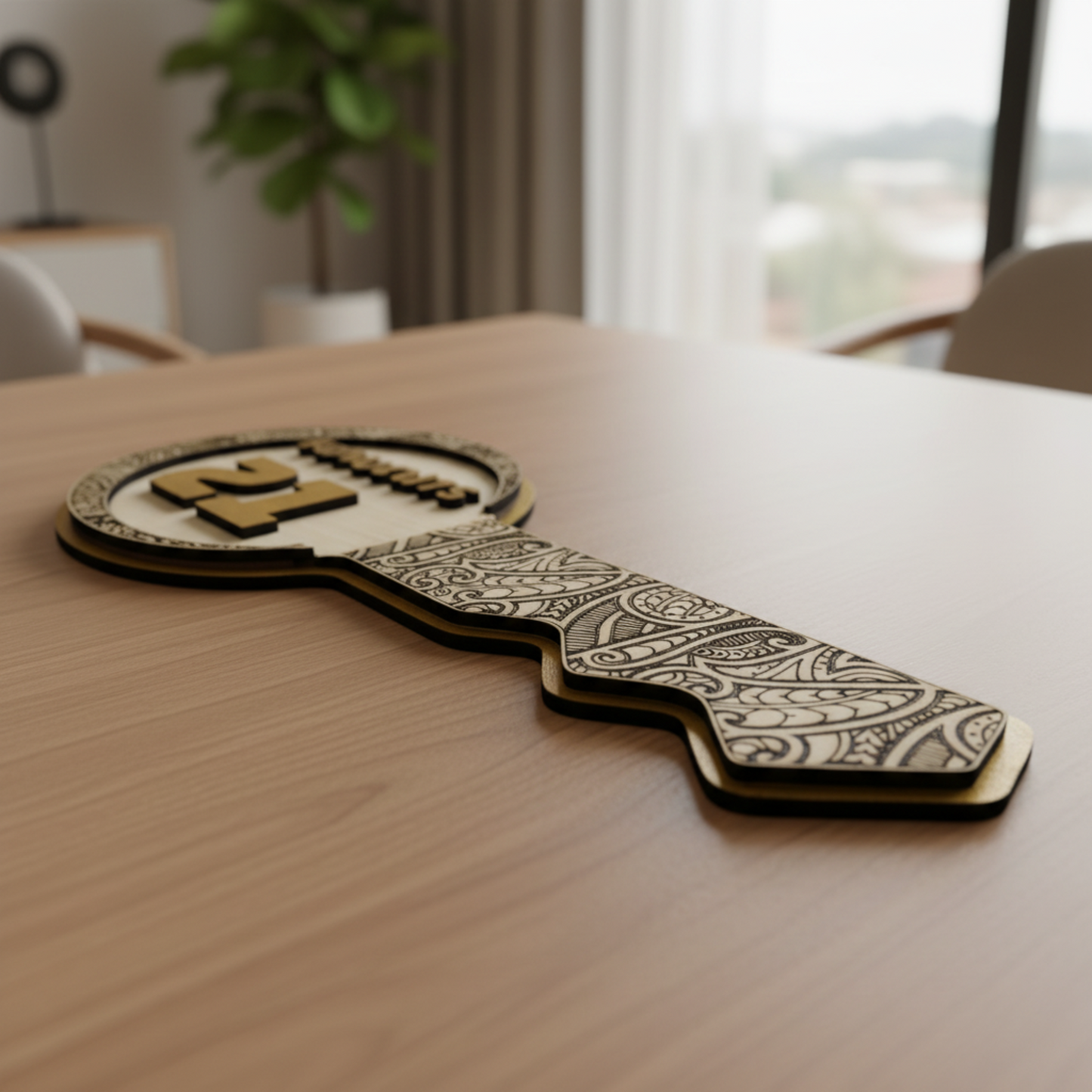 Personalised Anniversary Key Koru
