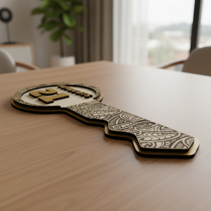 Personalised Anniversary Key Koru