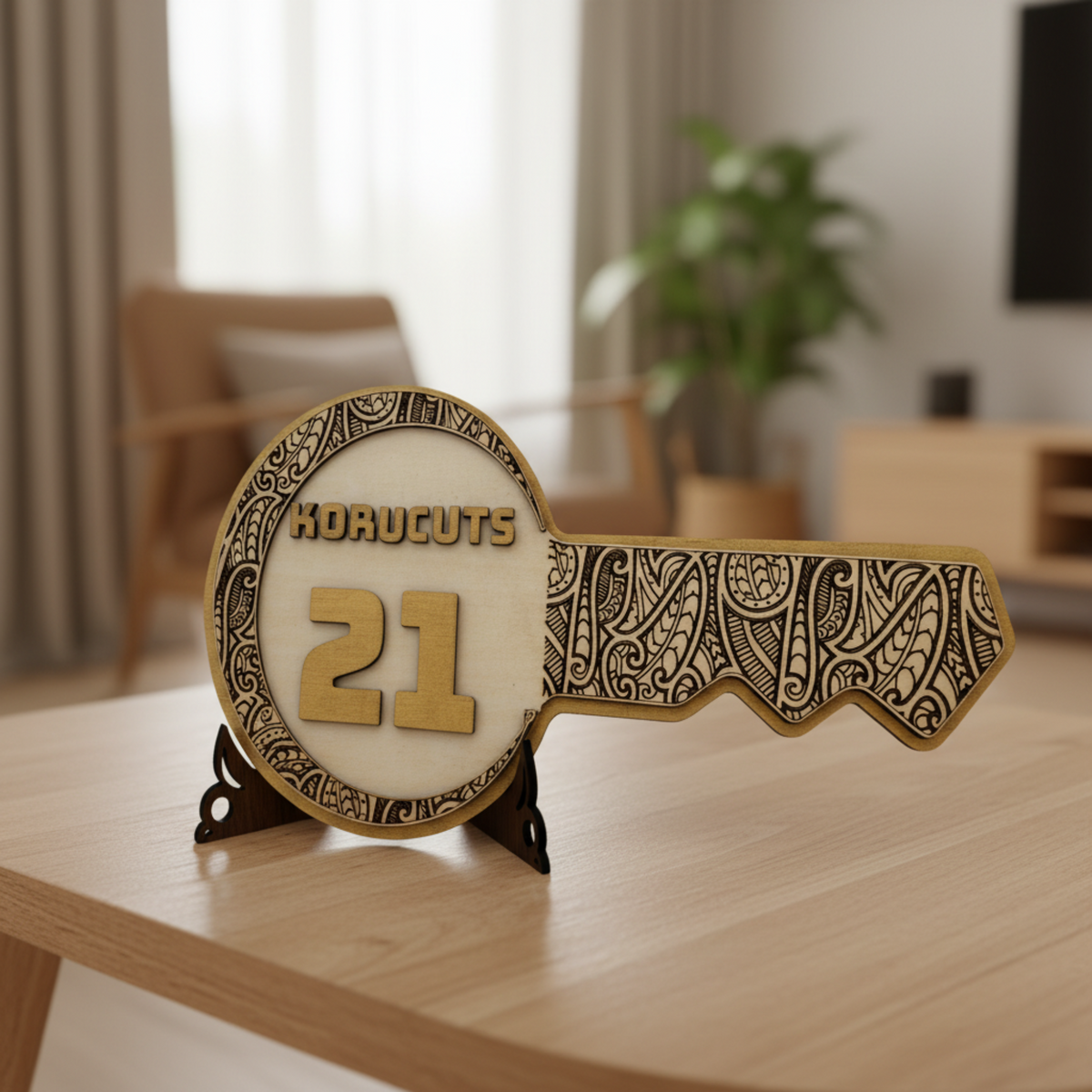 Personalised Anniversary Key Koru