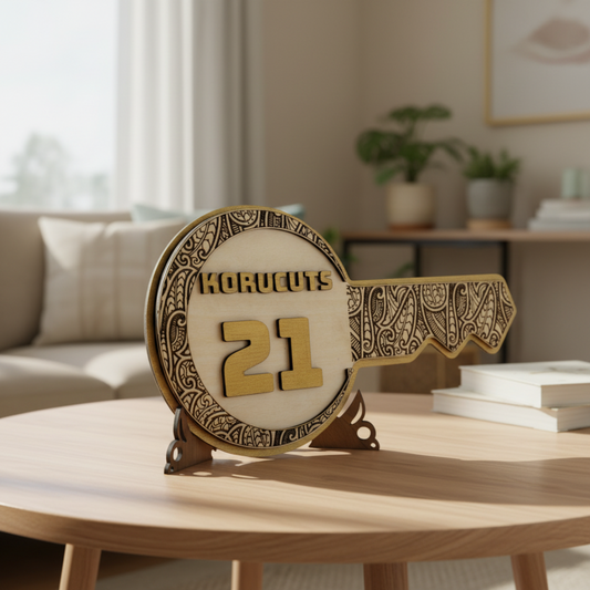 Personalised Anniversary Key Koru