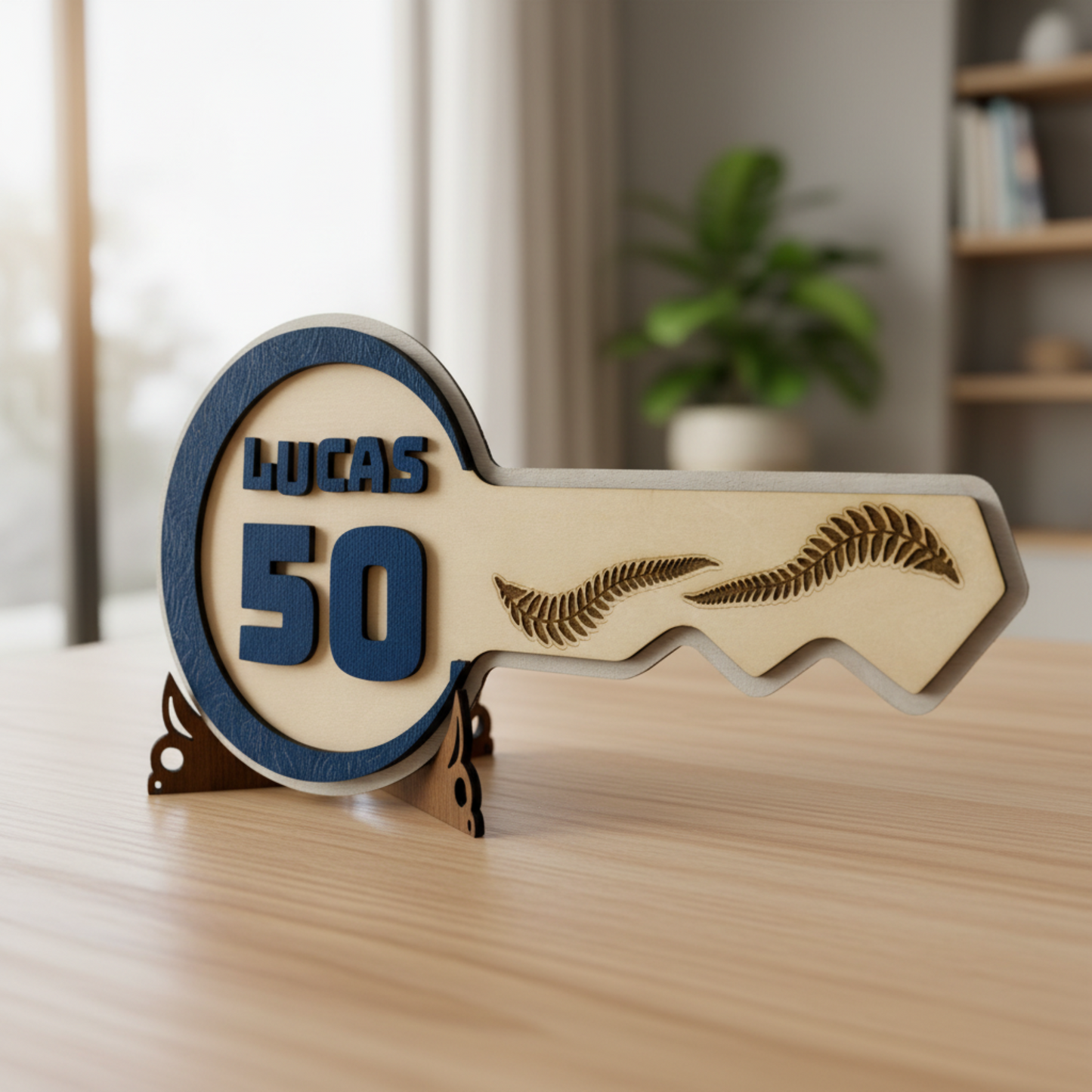 Personalised Anniversary Key Fern