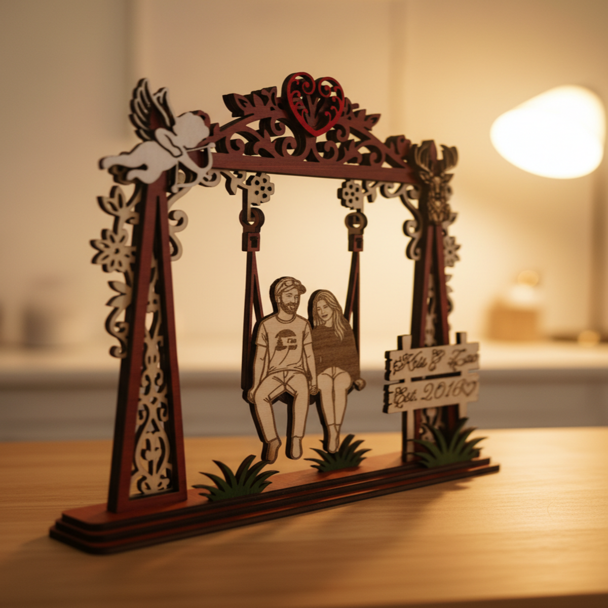 Love Swing side angle cozy desk