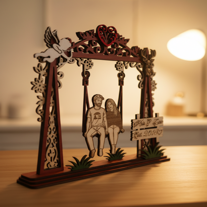 Love Swing side angle cozy desk