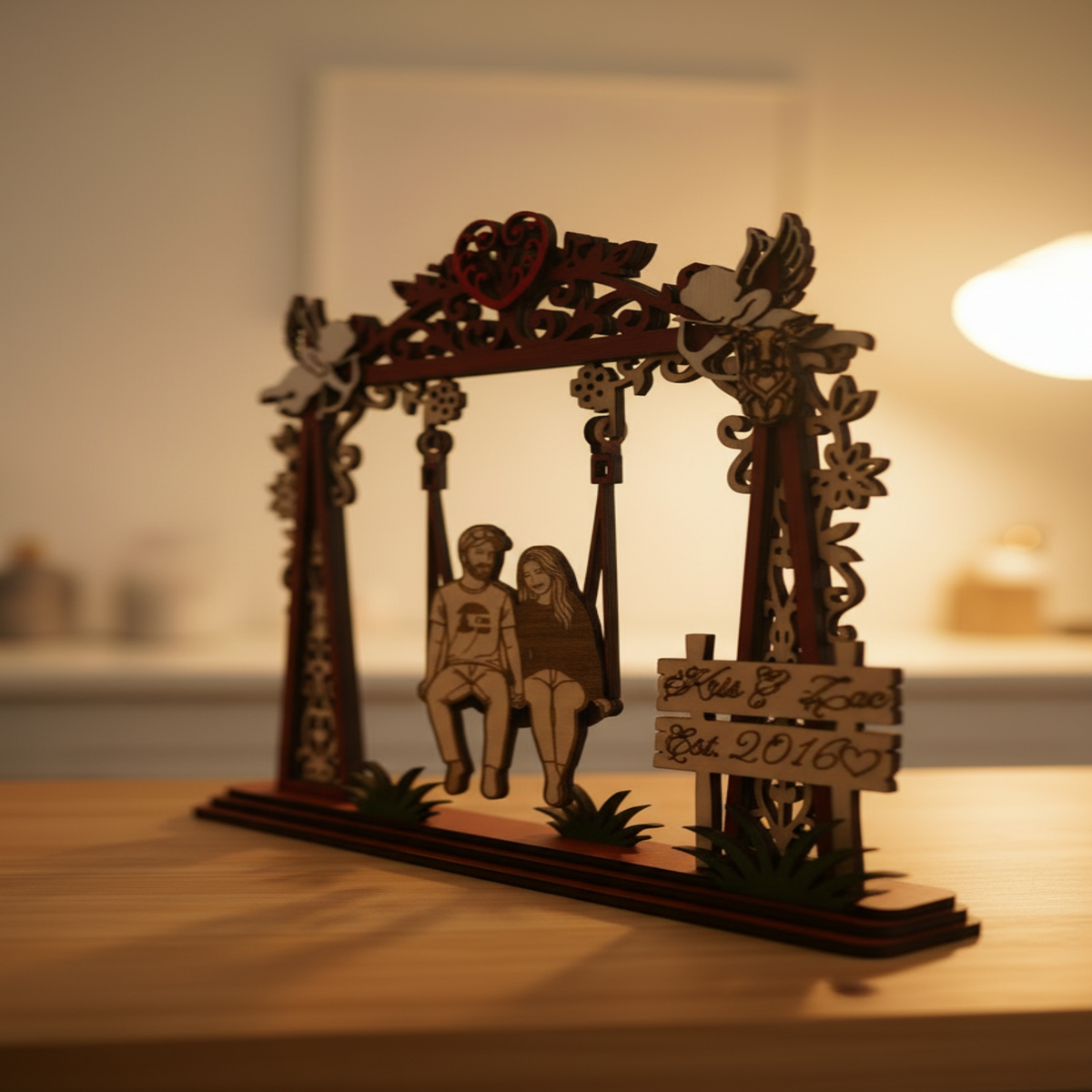 Love Swing side angle cozy desk