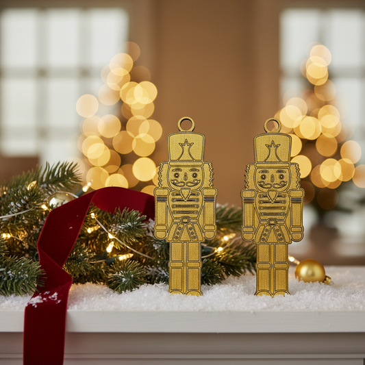 Snowy mantel Christmas scene