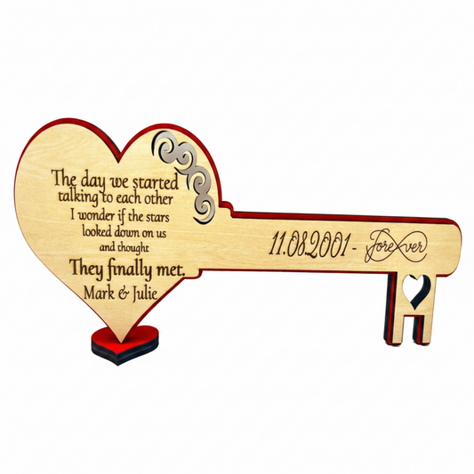 Square close-up key keepsake