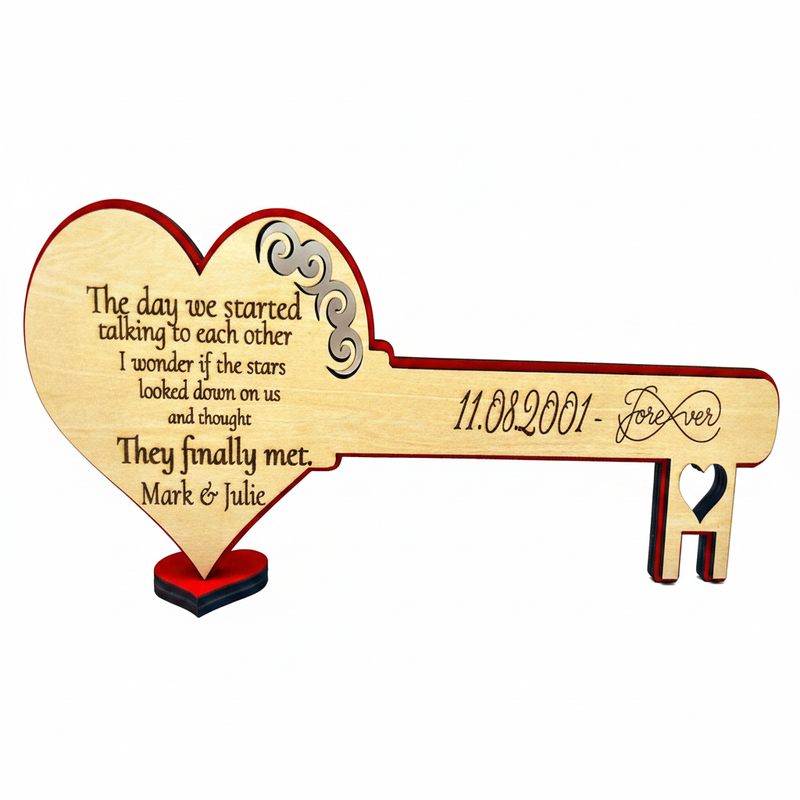 Square close-up key keepsake